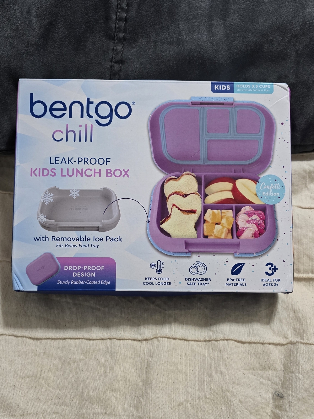 Bentgo Chill Leak-Proof Kids Lunch Box - Vivid Orchid Speckle